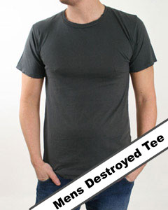 mens destroyed tee